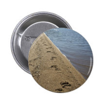 Grizzly bear tracks, Sithylemenkat Lake Pinback Buttons