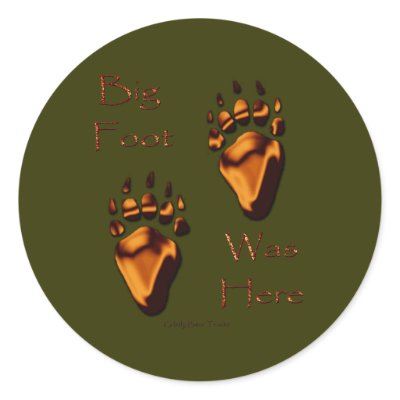 GRIZZLY BEAR TRACKS STICKER by RavenSpiritPrints