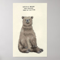 grizzly bear trivia posters