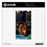 Grizzly Bear Wildlife Animal-lover Decals For iPhone 4S