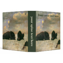Grizzly Bears by Albert Bierstadt 3 Ring Binder