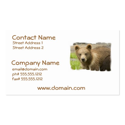 Grizzly Cub Business Cards