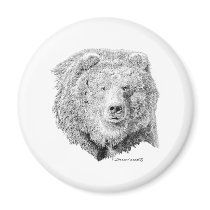 Grizzy Bear Refrigerator Magnets