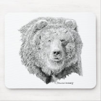 Grizzy Bear Mouse Pad