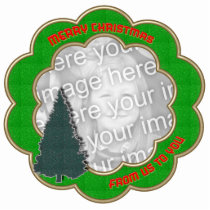 Grn/Gld Photo Ornament Photo Cut Outs