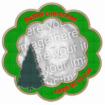 Grn/Gld Photo Ornament Photo Cut Outs