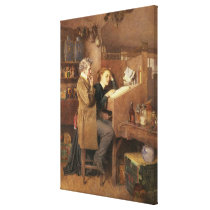 Grocer and wife, 1868 canvas prints