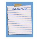 Grocery List Letterhead Stationery