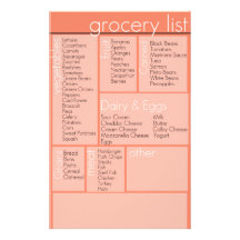 grocery list stationery paper