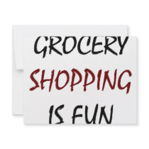 Grocery Shopping Is Fun invitations