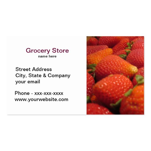 Grocery Store Business card Zazzle