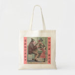 Grocery Tote Bag Design Antique pc art family dine