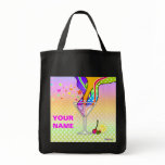 Grocery Tote Bag - Maxxed Pop Art Martini