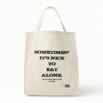 Grocery tote for those who eat alone. canvas bag