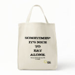 Grocery tote for those who eat alone. bags