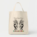Grocery Tote - Peace, Love, Drum - Kakilambe Drum bag