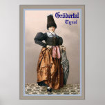 Grödertal ~ Tyrol ~ Vintage Travel Poster.