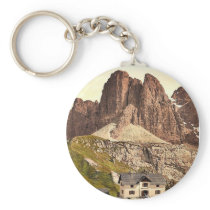 Grodnerjoch, hospice and Sella, Tyrol, Austro-Hung Key Chain