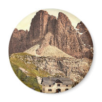 Grodnerjoch, hospice and Sella, Tyrol, Austro-Hung Magnet