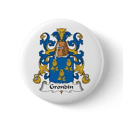 Grondin Family Crest Buttons by coatsofarms