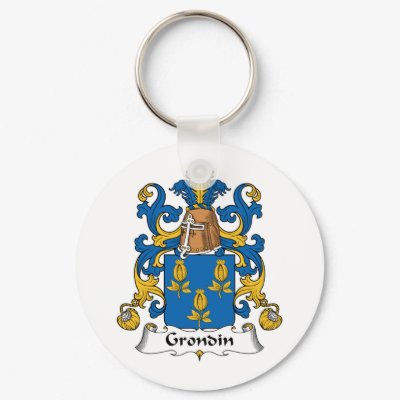 Grondin Family Crest Keychains by coatsofarms