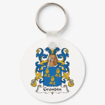Grondin Family Crest keychains