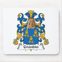 Grondin Family Crest mousepads