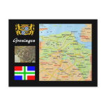 Groningen- The Netherlands map postcards