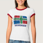 Groningen Waving Flag with Name Tee Shirts