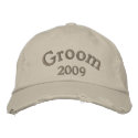 Groom 2009 embroidered hats by OccasionsByMadeleine Groom 2009 embroidered hats