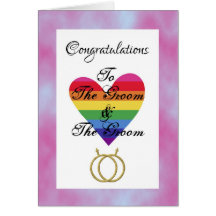 groom and groom gay congratulations greeting card