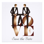 Groom and Groom Gay Save the Date Wedding Invitation