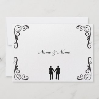 Groom and Groom Gay Wedding Invitation invitation