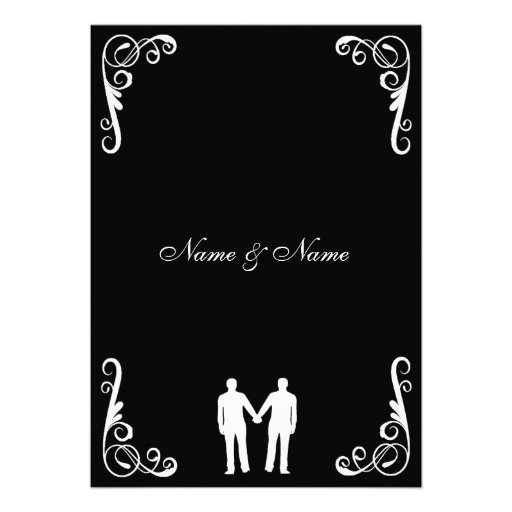 Groom and Groom Gay Wedding Invite