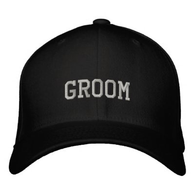 groom baseball cap
