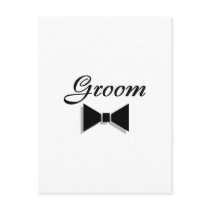 Groom (Black Bow Tie) Postcards