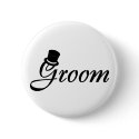 Groom (Blk Top Hat) buttons