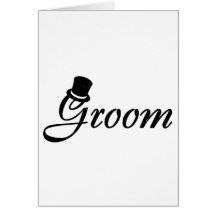 Groom (Blk Top Hat) Greeting Cards