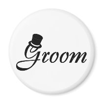 Groom (Blk Top Hat) magnets