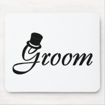 Groom (Blk Top Hat) Mouse Pads