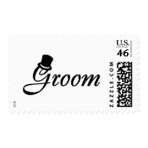 Groom (Blk Top Hat) postage