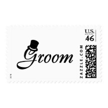 Groom (Blk Top Hat) Postage