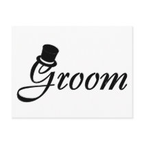 Groom (Blk Top Hat) Post Card
