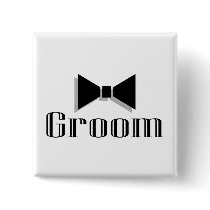Groom (Bow Tie) buttons by TeeZazzle Groom (Bow Tie) buttons