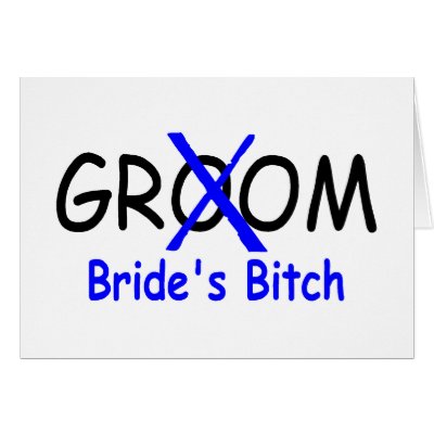 Groom (Brides Bitch Blue) Greeting Cards by BacheloretteGirl