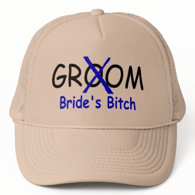Groom (Brides Bitch Blue) Trucker Hat by BacheloretteGirl
