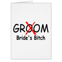 Groom Brides Bitch (Red) Greeting Card