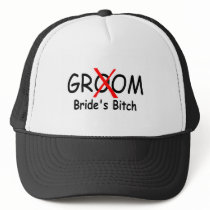 Groom Brides Bitch Red Mesh Hat