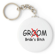 Groom Brides Bitch (Red) Keychain