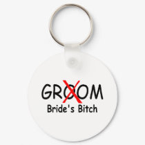 Groom Brides Bitch Red keychains